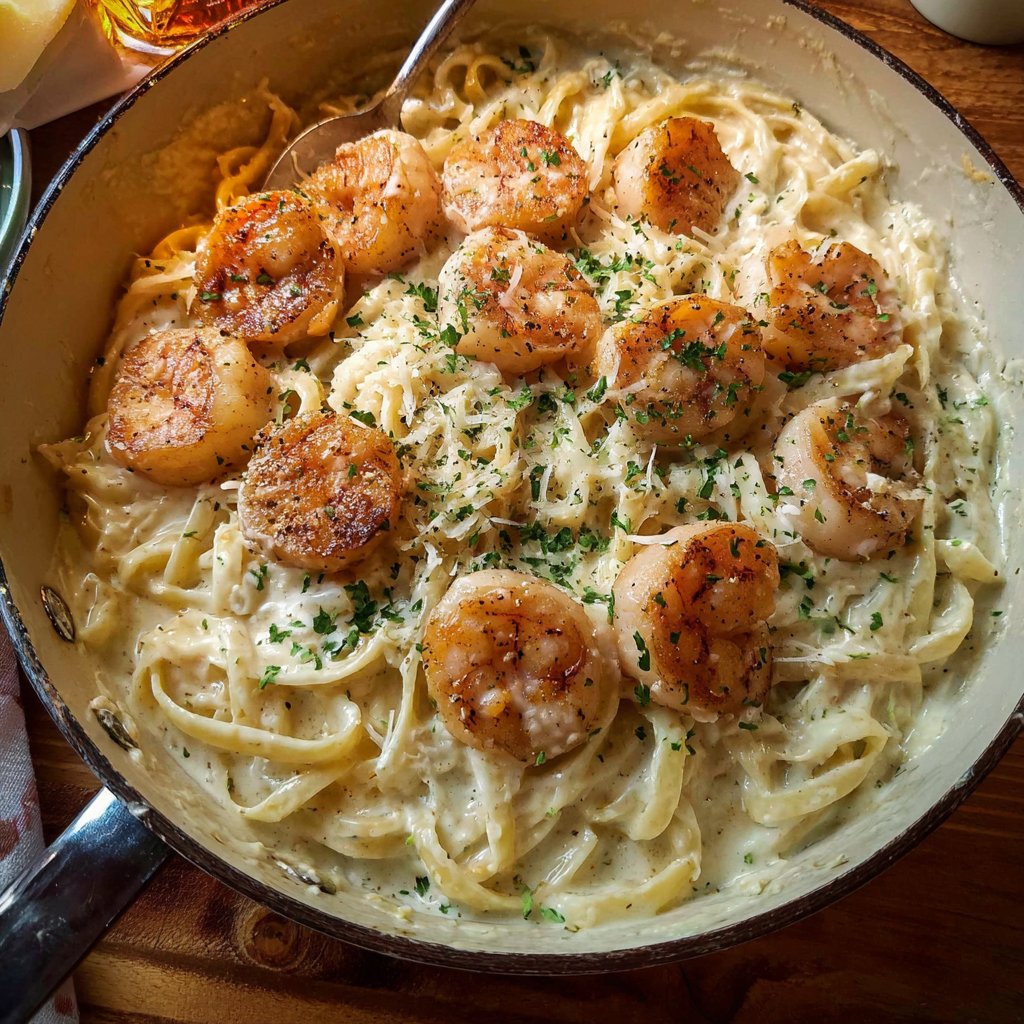 Southern Soul Creamy Shrimp & Scallop Alfredo