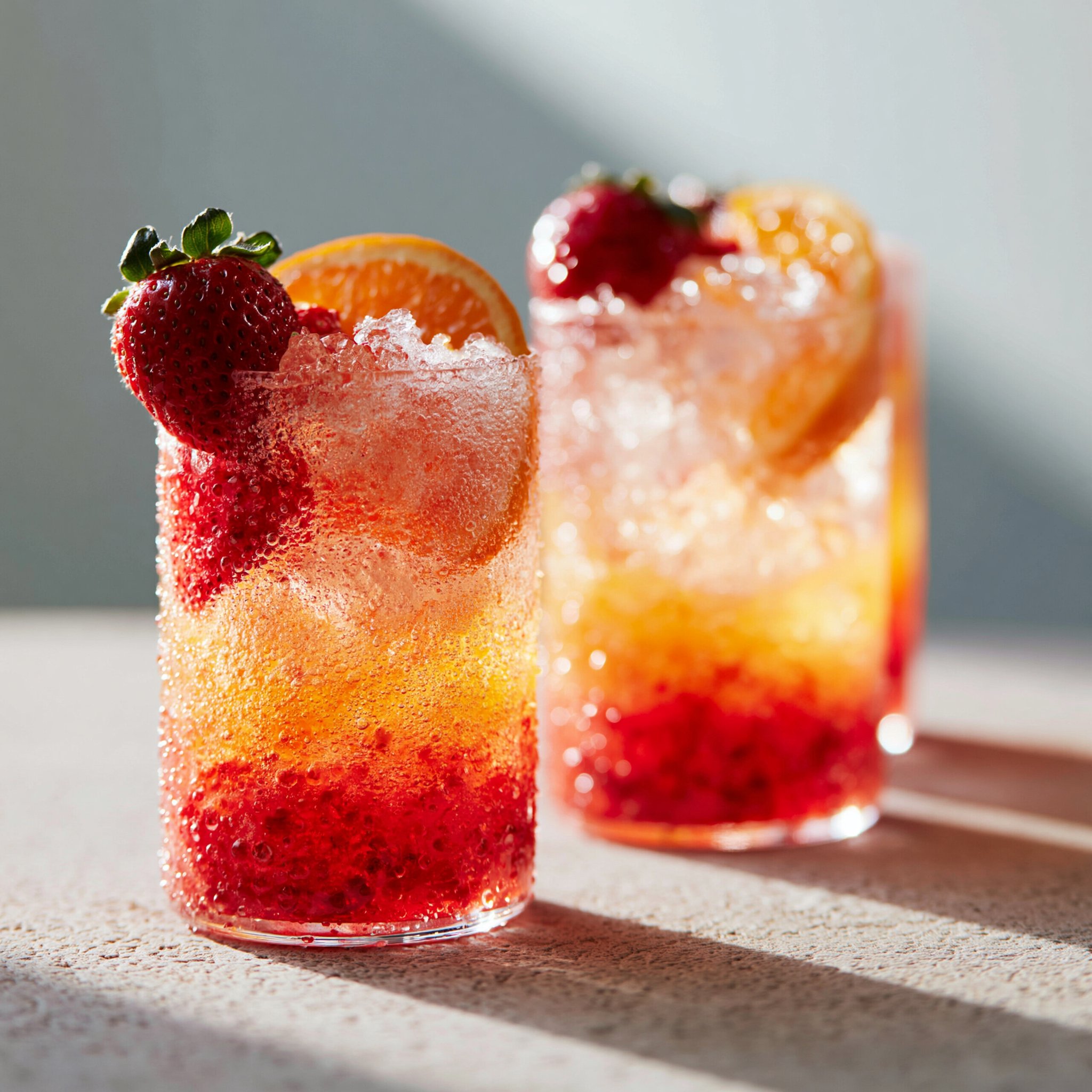 Strawberry Sunrise Mocktail