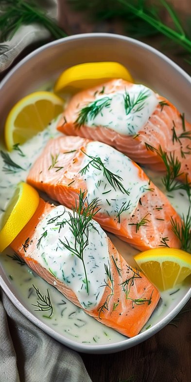 Saumon sauce yaourt aneth