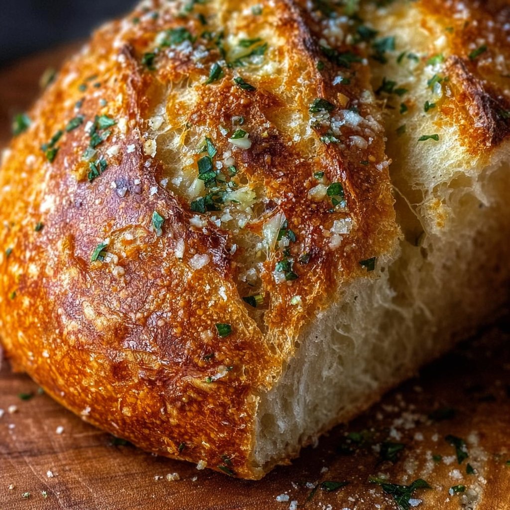 Parmesan Roasted Garlic Artisan Bread