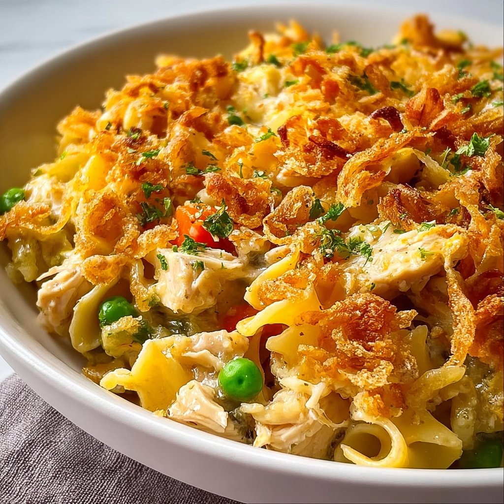 Crunchy Chicken Noodle Casserole With Veggies
