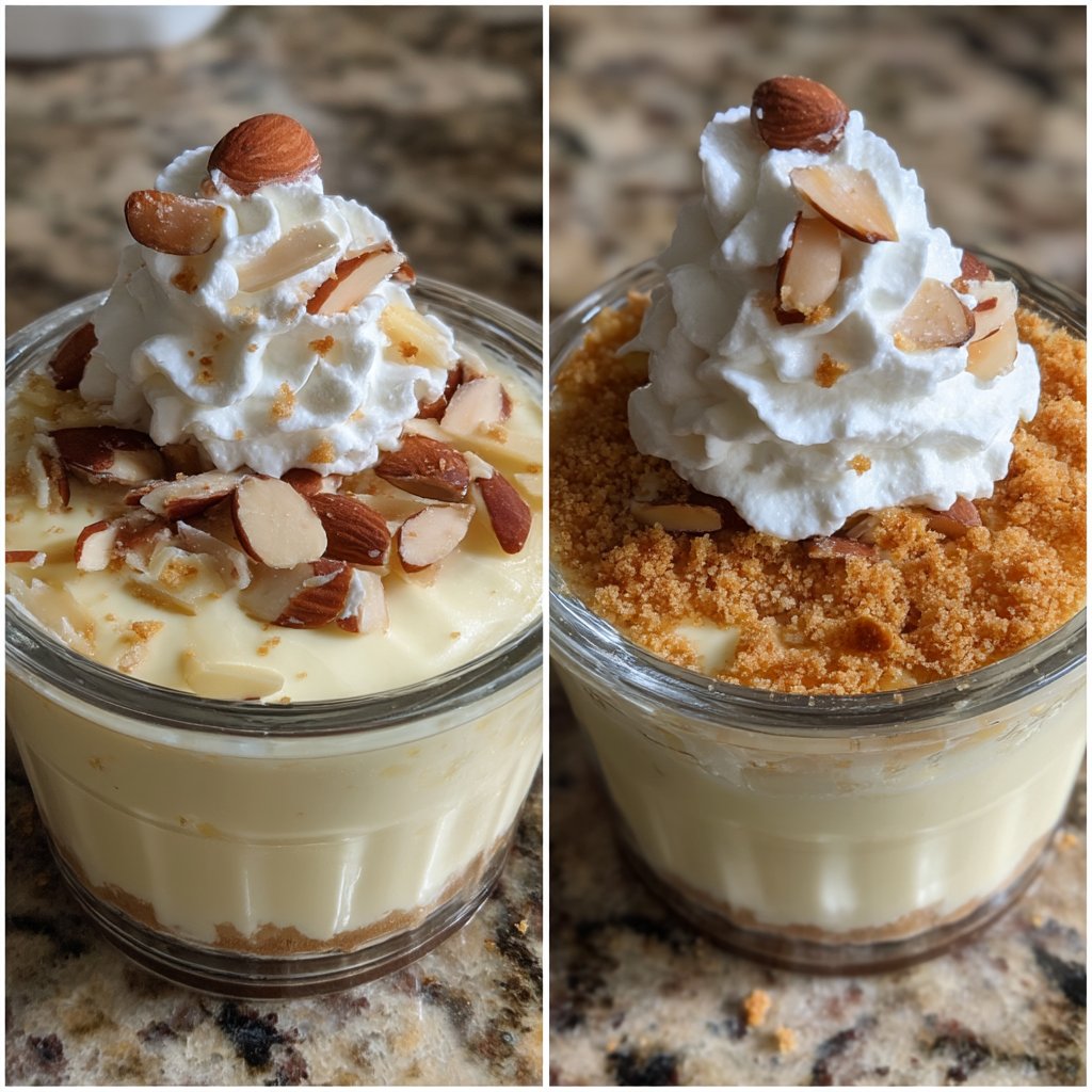 Vanilla Almond Icebox Pudding Cups