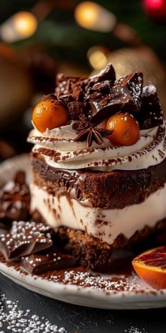 Tiramisu au Chocolat et Clémentine de Noël