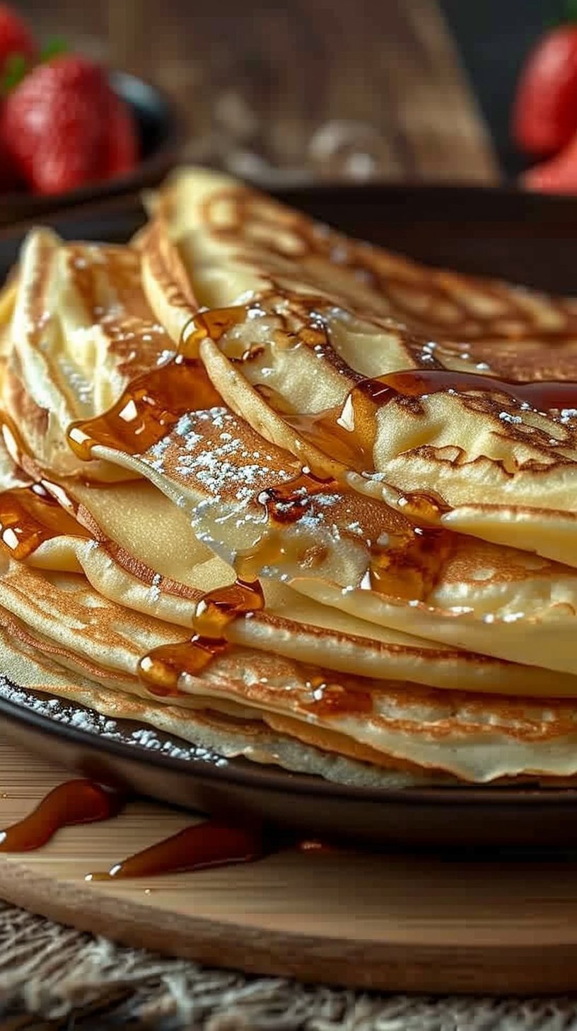 Crêpes à la vanille et au rhum