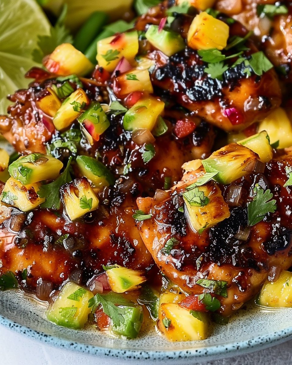 Spicy Pineapple Glazed Chicken with Fresh Pineapple Salsa: Sweet Heat Done Right