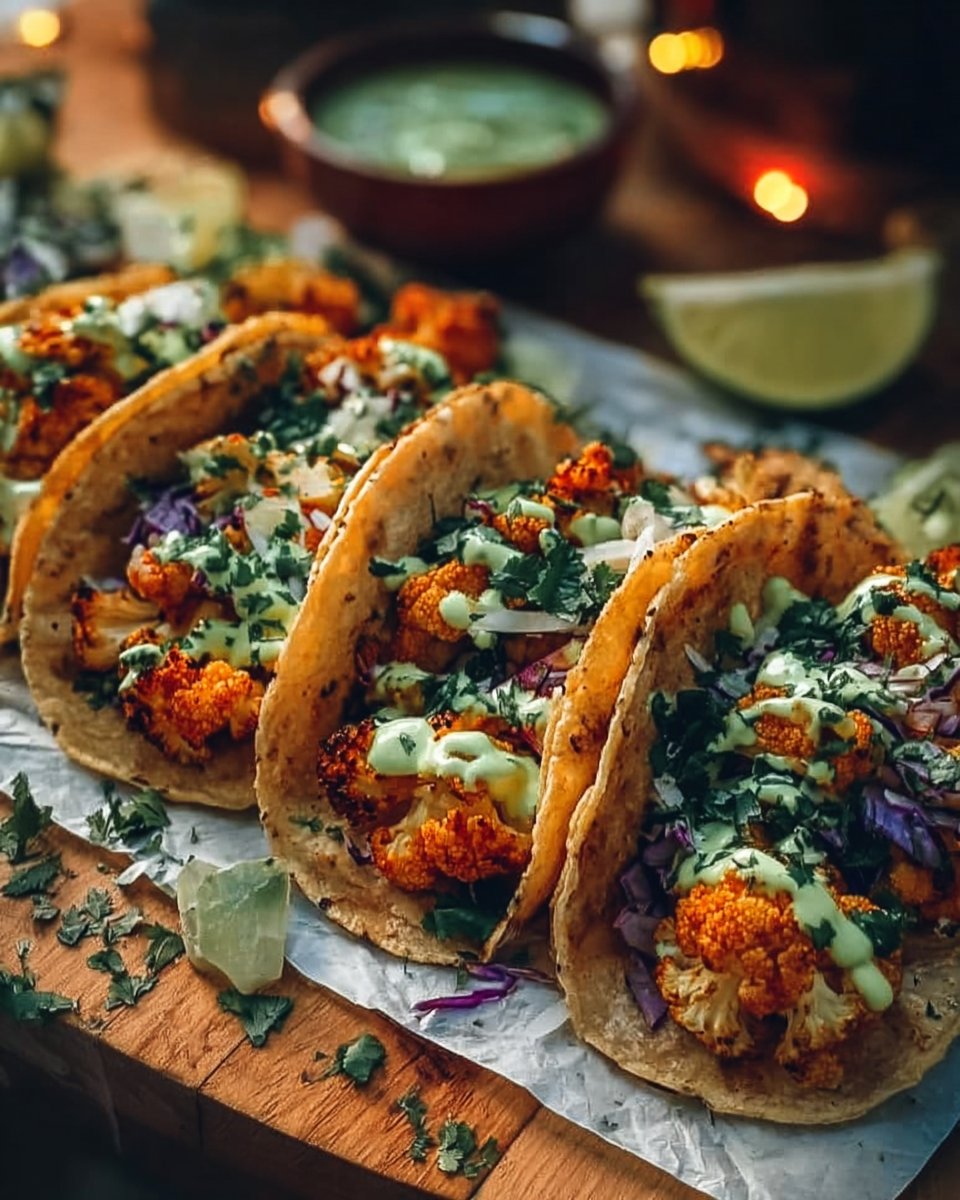 Spicy Roasted Cauliflower Tacos