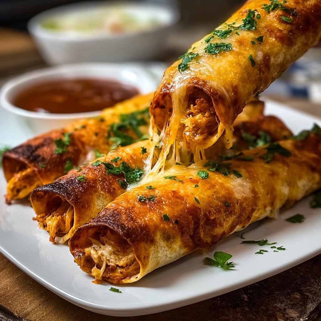 Easy Baked Chicken Taquitos