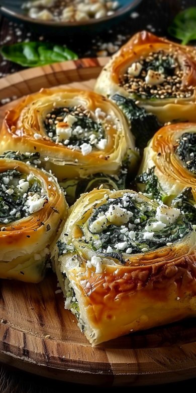 Roulés aux Épinards et à la Feta