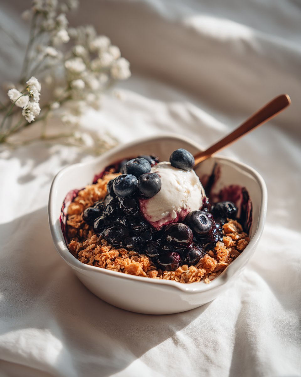 Healthy Blueberry Crisp