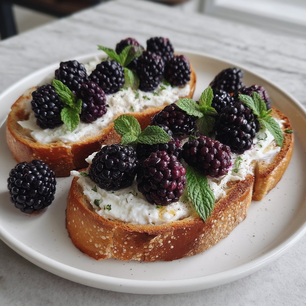 Blackberry Mascarpone Breakfast Toast 2 Blackberry Mascarpone Breakfast Toast
