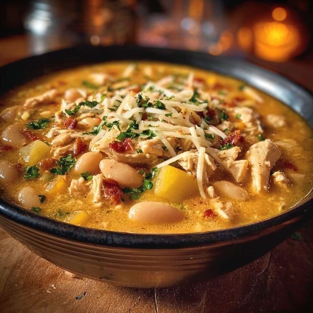 Enjoy the Cozy Comfort of White Cheddar Apple Chicken Chili
