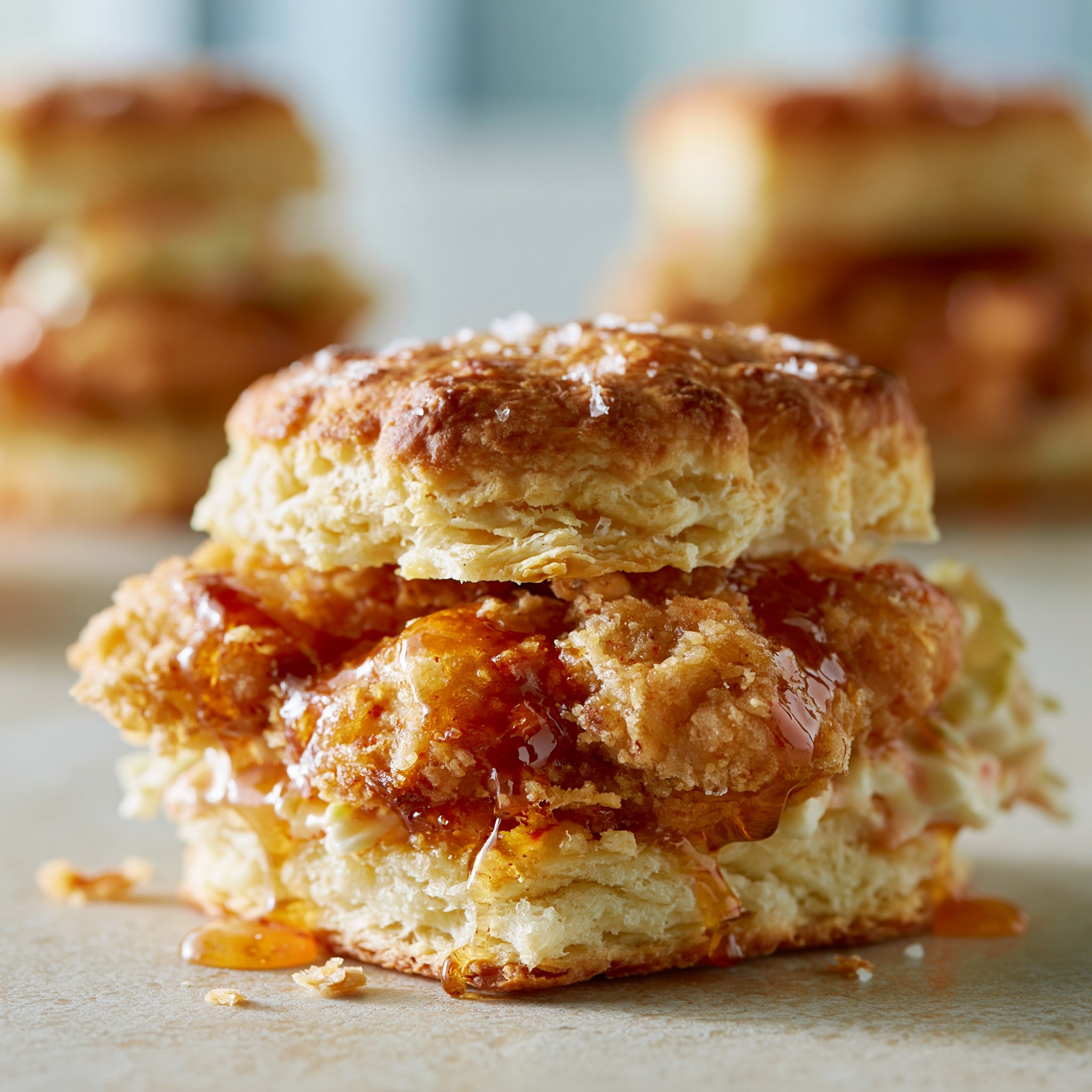 Hot Honey Chicken Biscuits