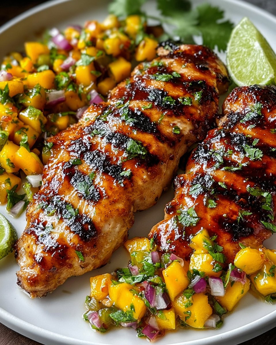 Honey Lime Chicken with Mango Salsa