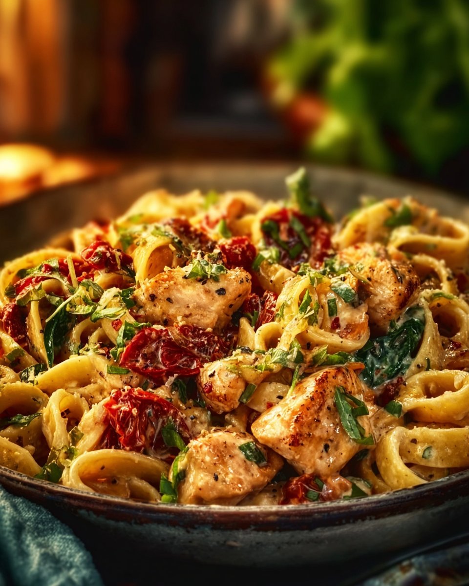 High Protein Marry Me Chicken Pasta