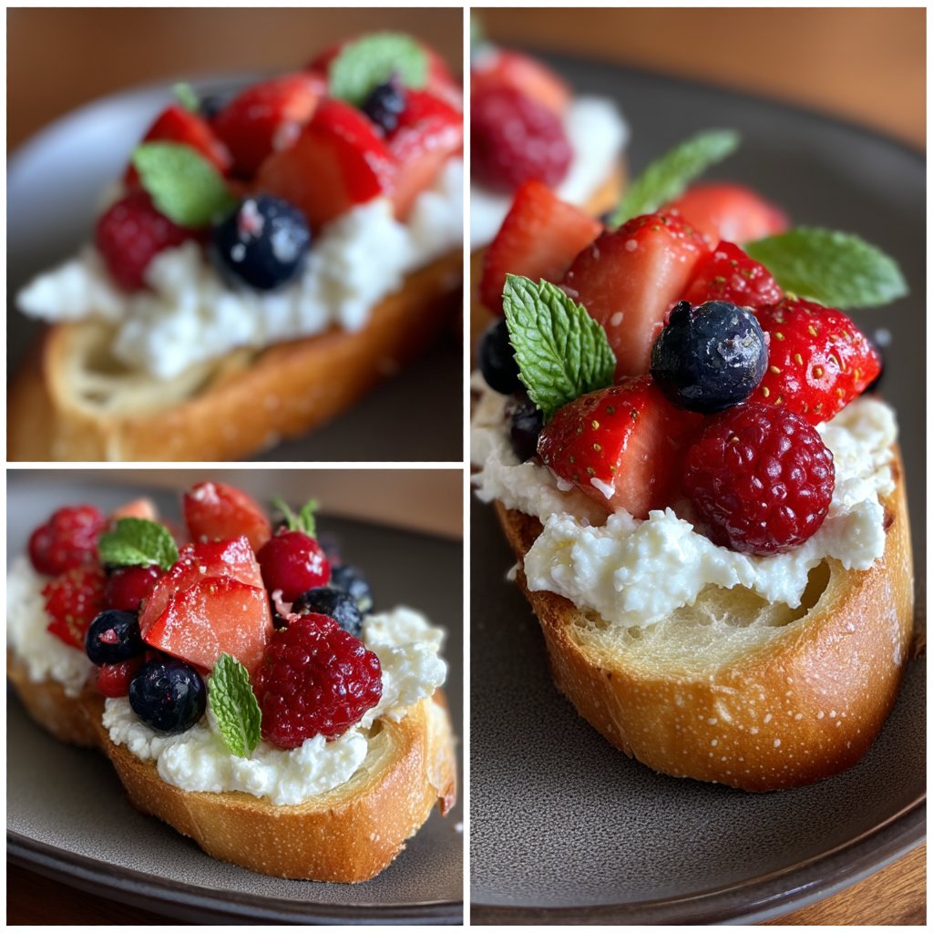 Whipped Ricotta Crostini with Spring Berries