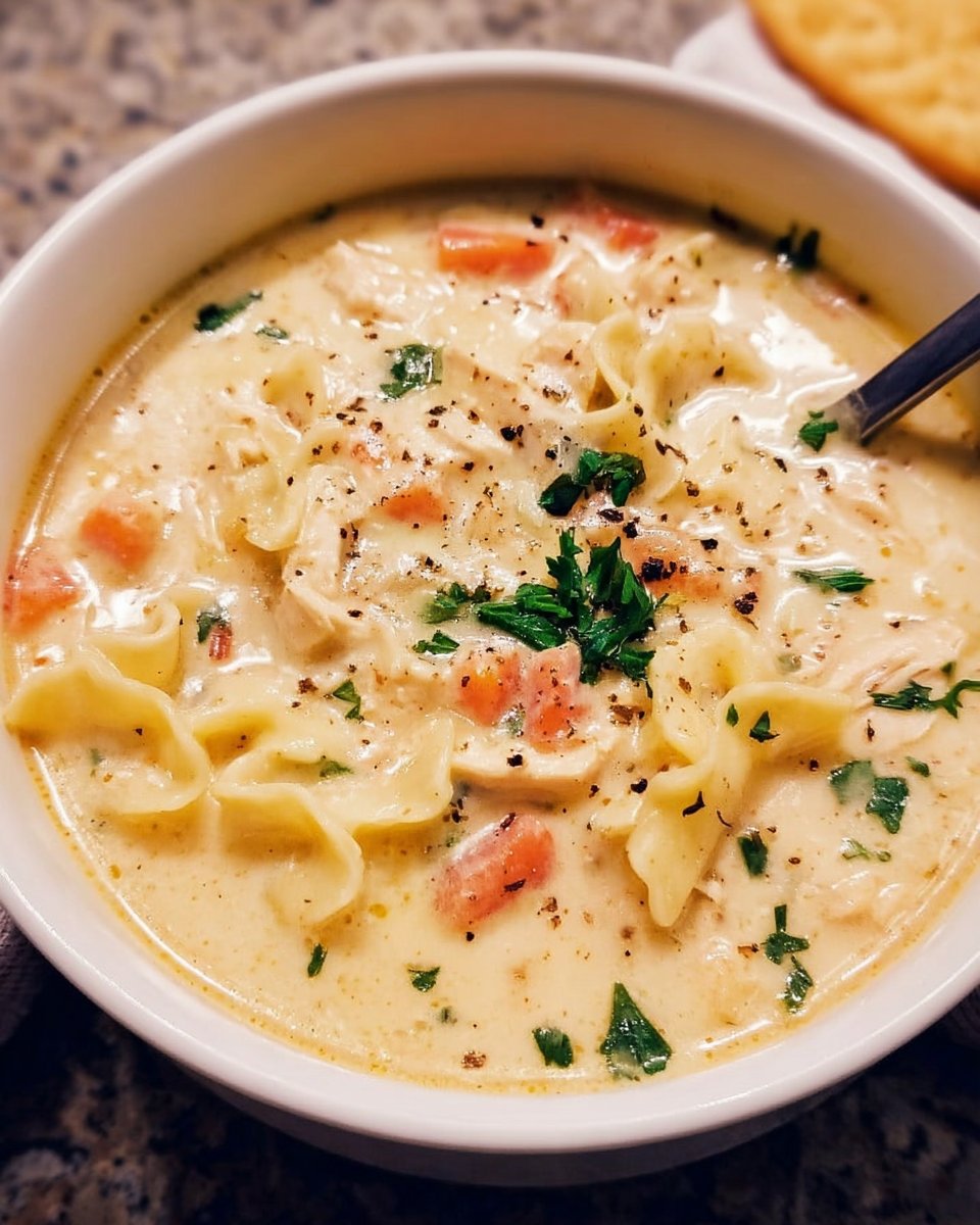 White Chicken Lasagna Soup