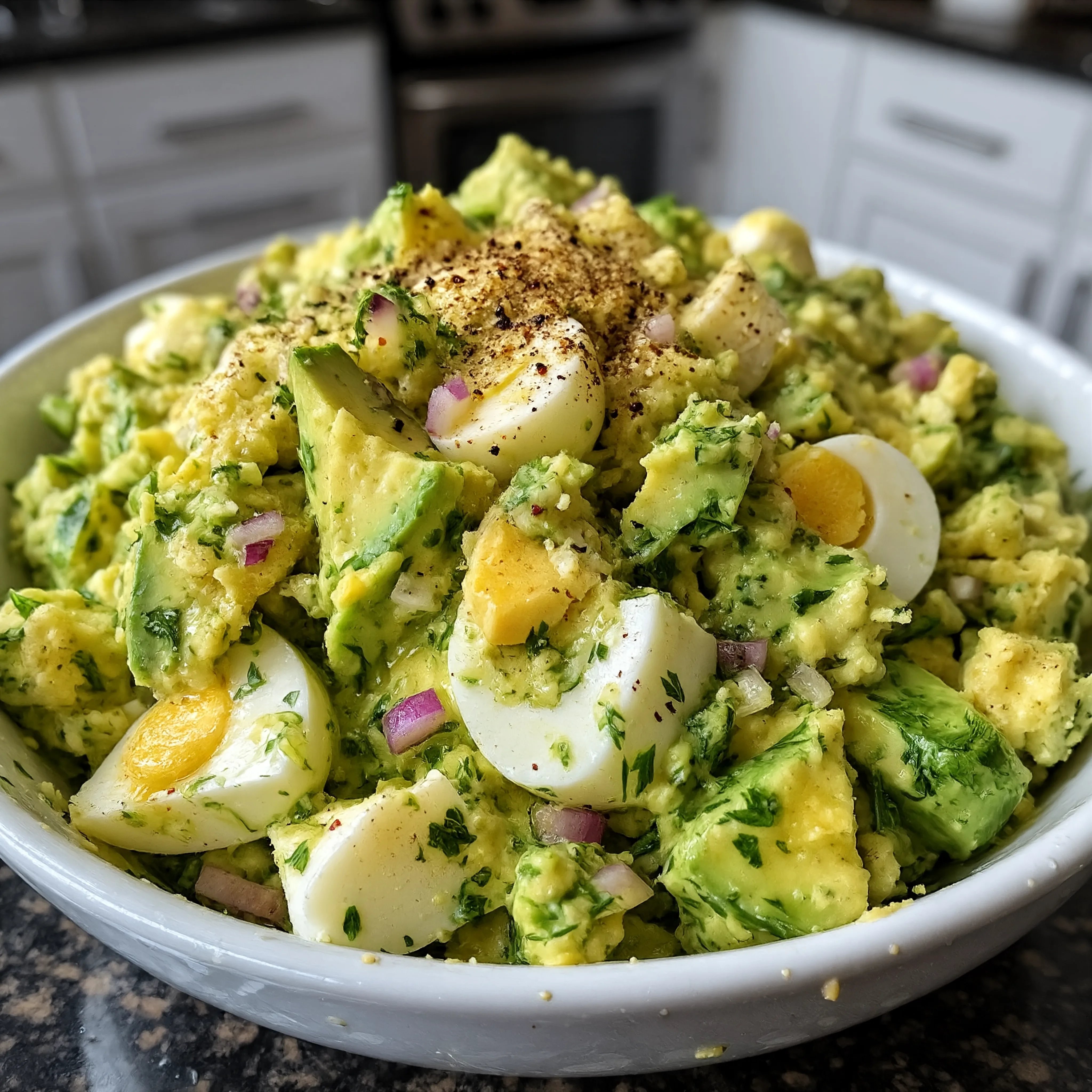 Simple & Zesty Mediterranean Avocado Egg Salad