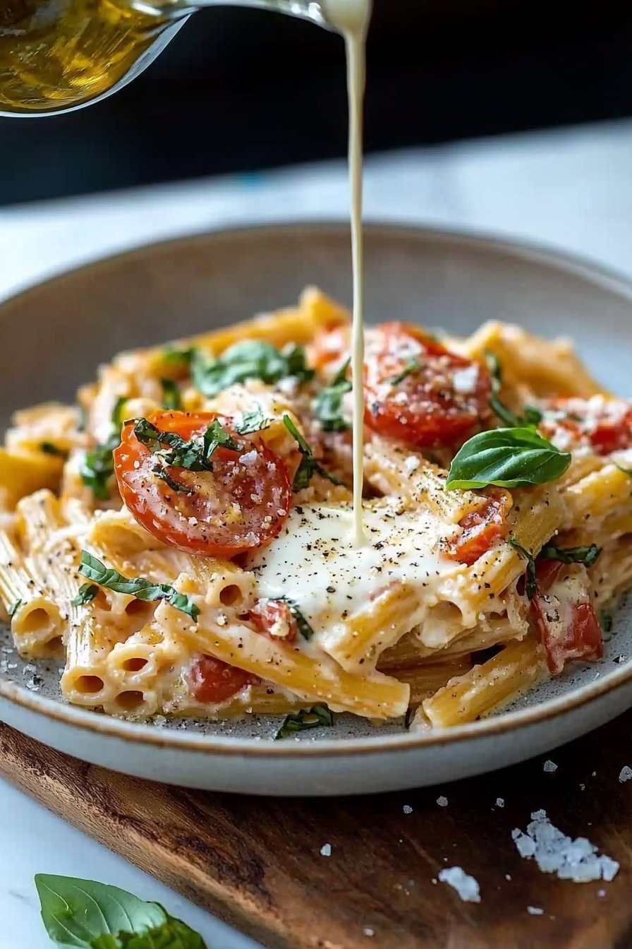 Delicious Creamy Tomato Garlic Pasta