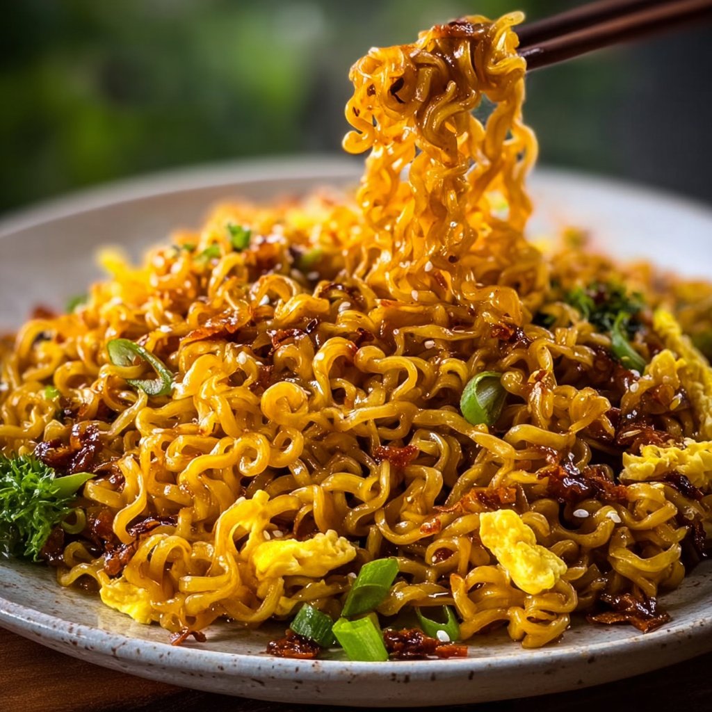 Sweet & Spicy Ramen Noodle Stir Fry