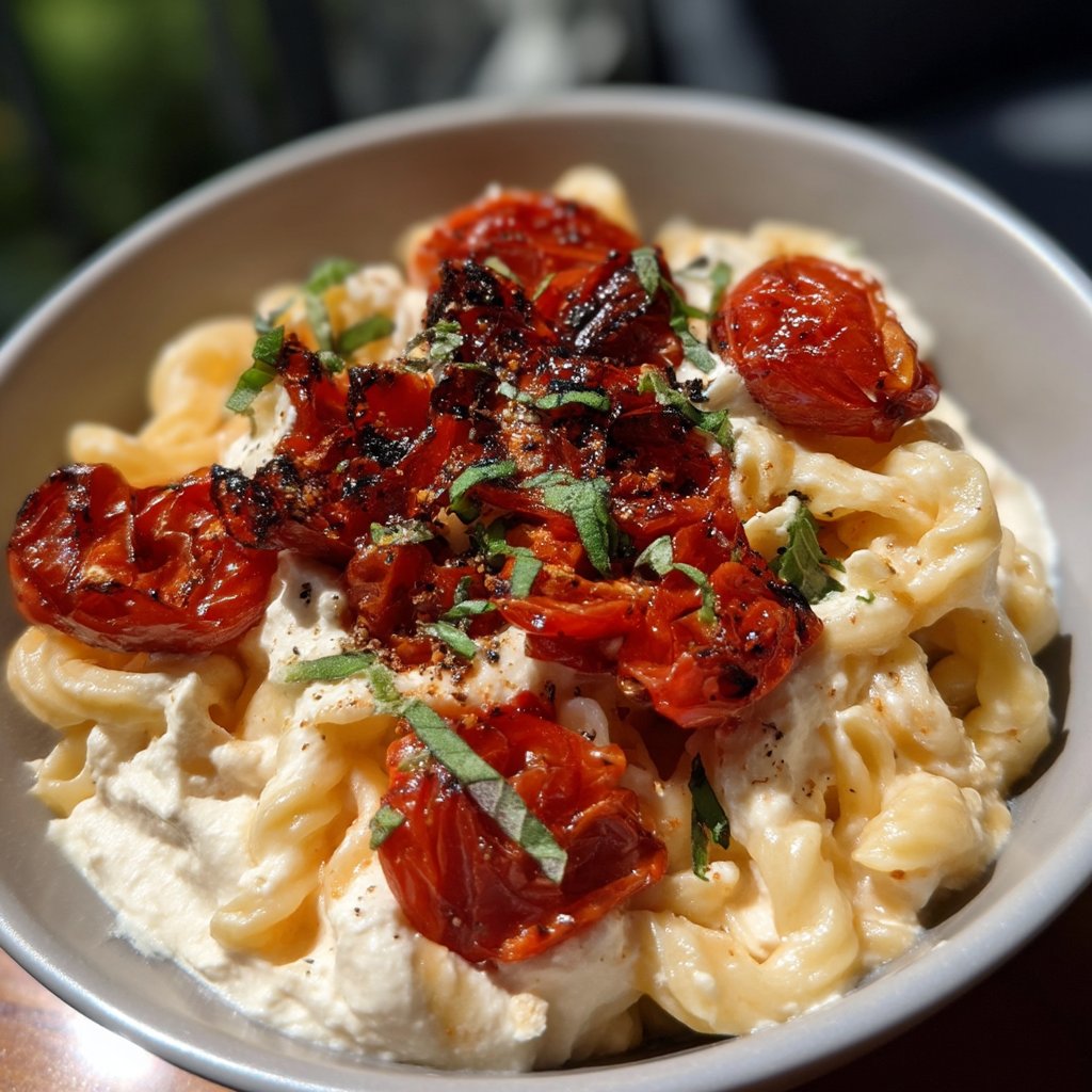 Roasted Tomato Whipped Ricotta Pasta