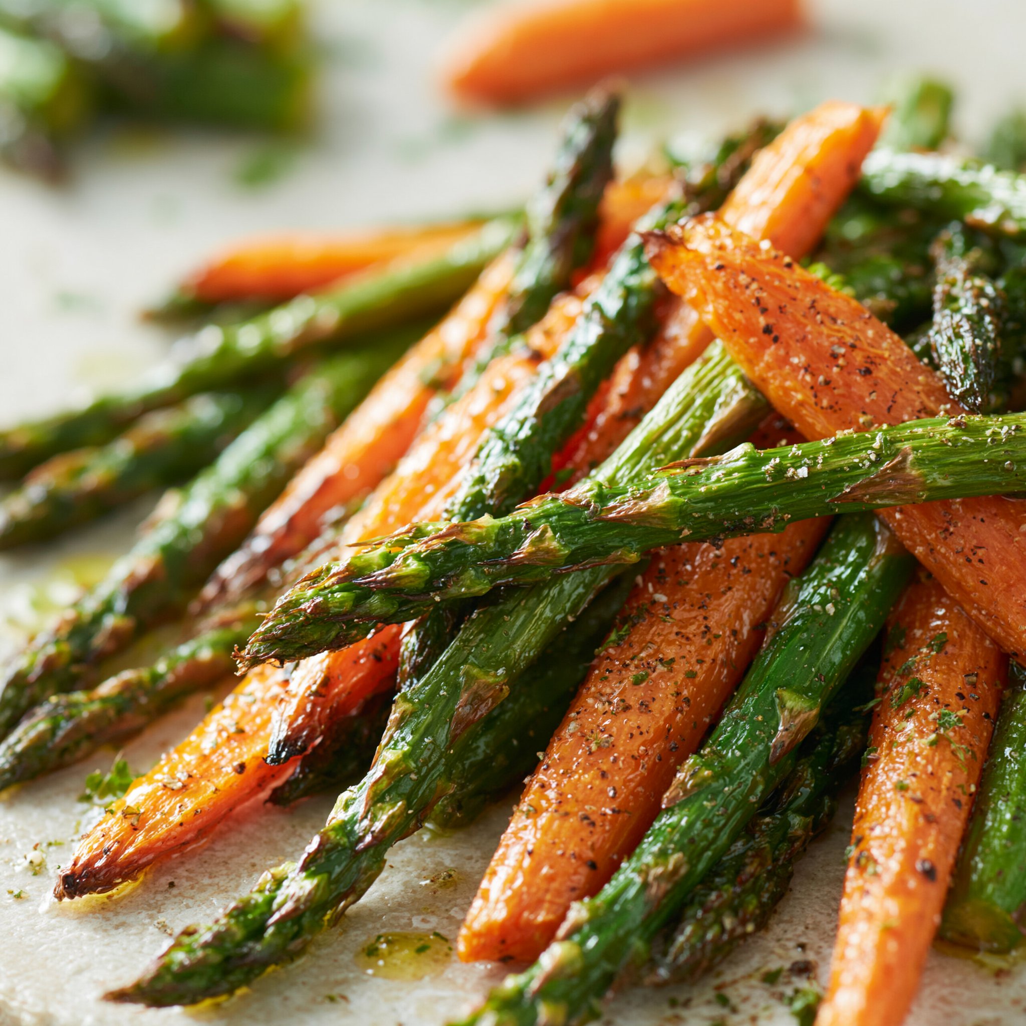 Roasted Asparagus and Carrots