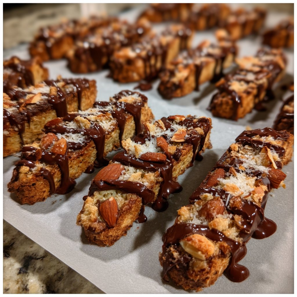 Chocolate-Dipped Almond Biscotti Sticks 3 Chocolate-Dipped Almond Biscotti Sticks