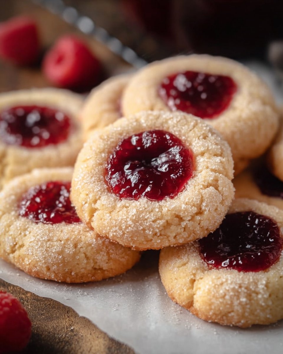 Raspberry Thumbprint Cookies