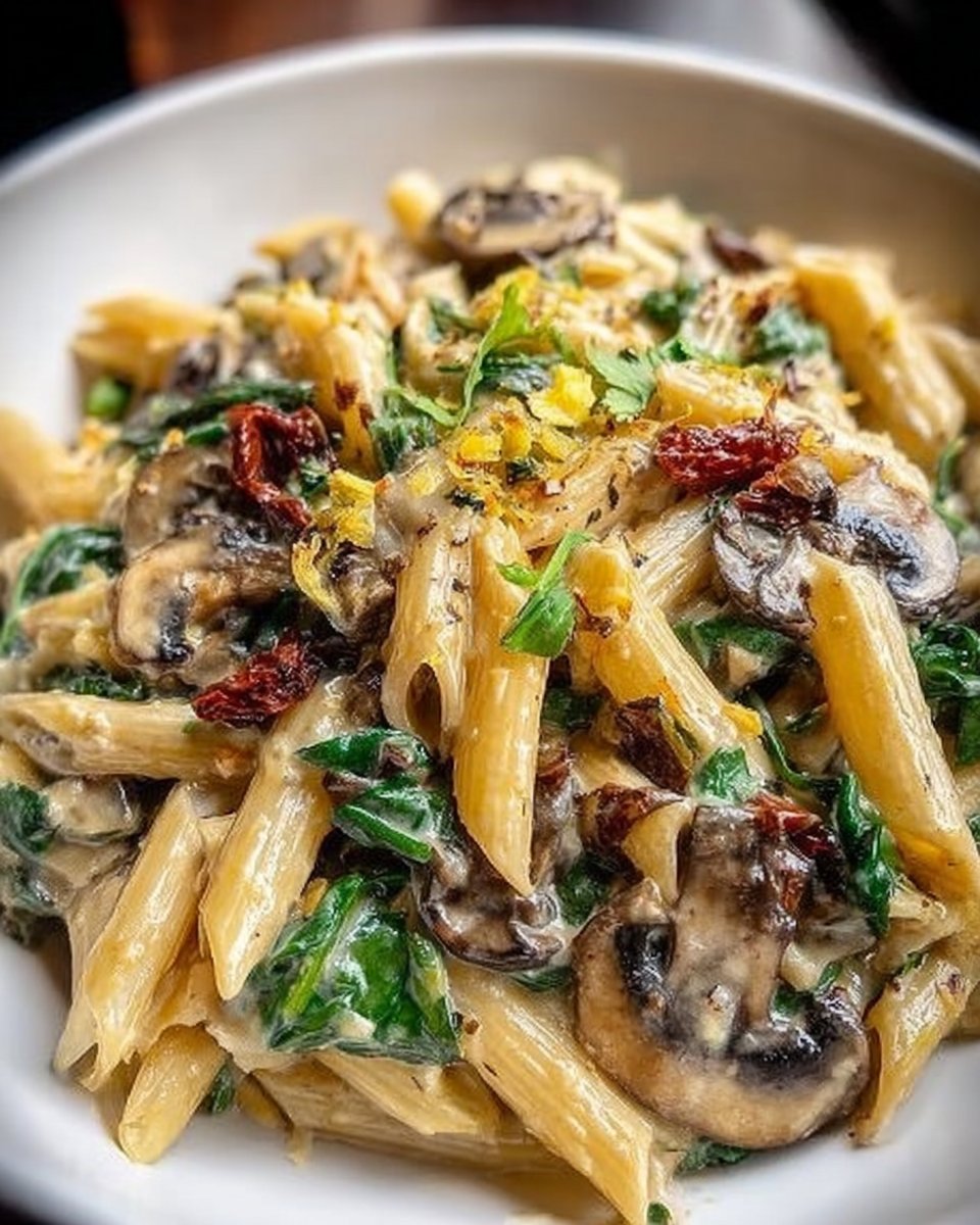 Creamy Tuscan Mushroom Pasta Skillet That's Pure Comfort