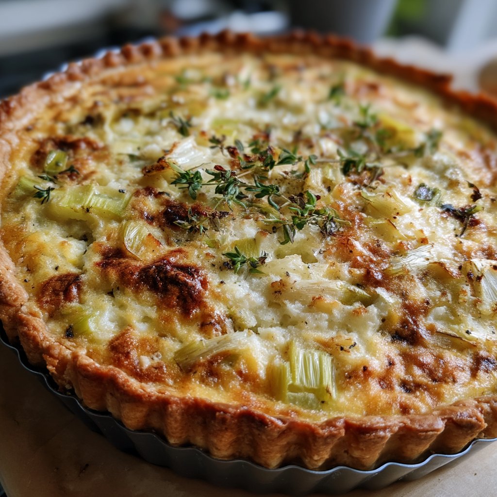 Savory Mascarpone & Leek Quiche 4 Savory Mascarpone & Leek Quiche