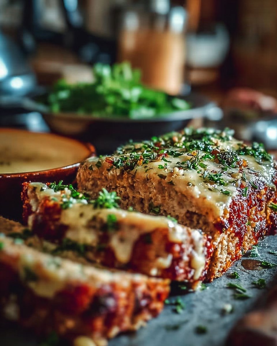 Garlic Parmesan Chicken Meatloaf