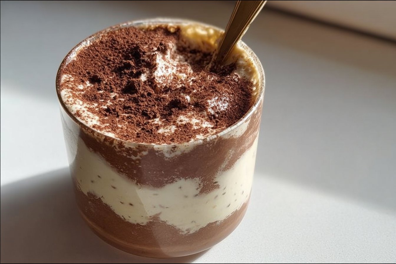 Tiramisu Overnight Oats (High Protein Recipe)