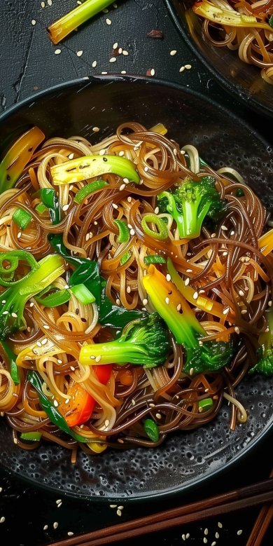 Nouilles Shirataki Sautées aux Légumes