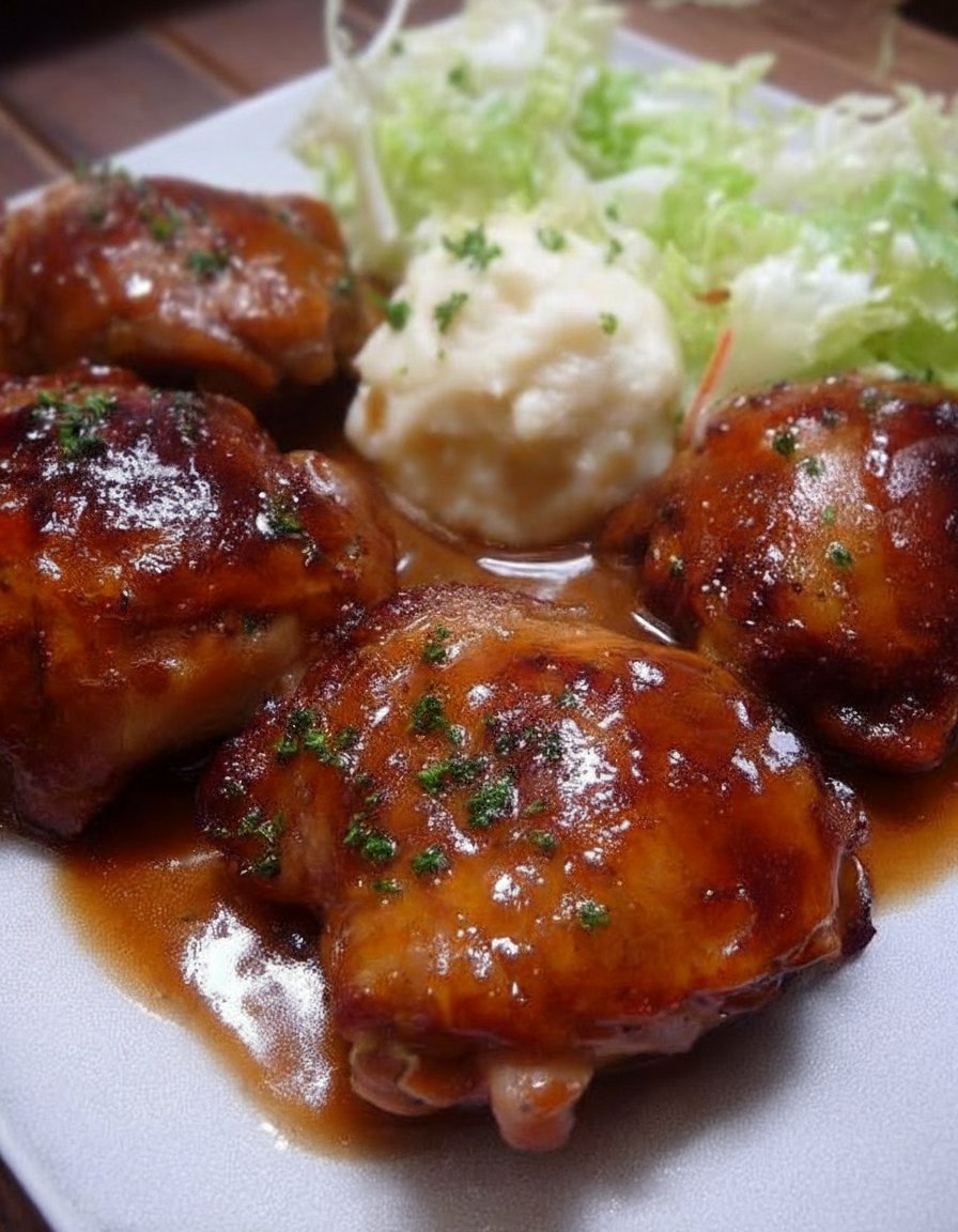 Hauts de cuisses caramélisés érable et ail