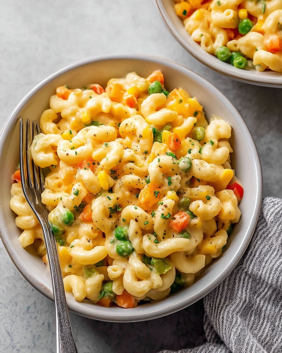 Vegetable Macaroni and Cheese