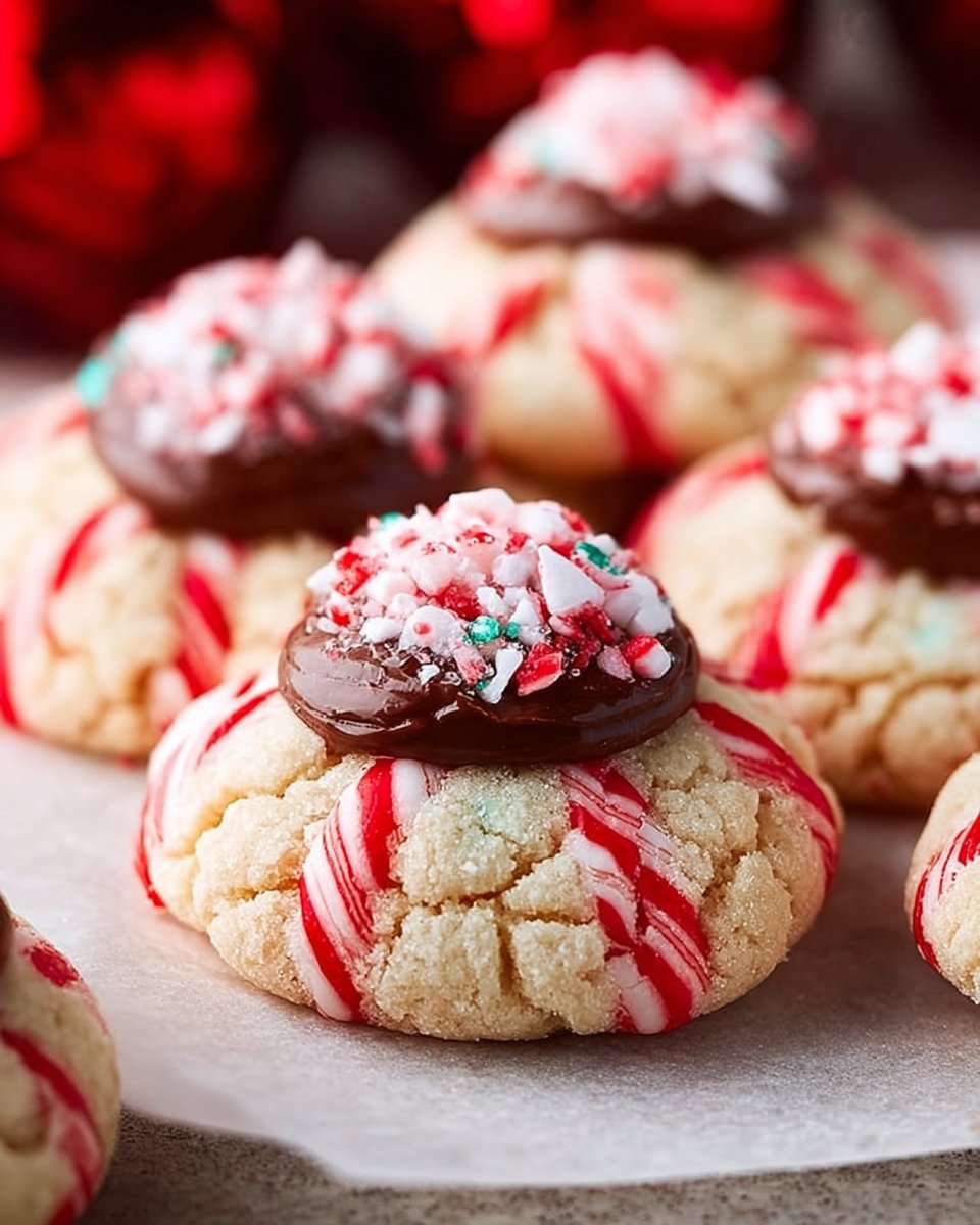 Candy Cane Kiss Cookies
