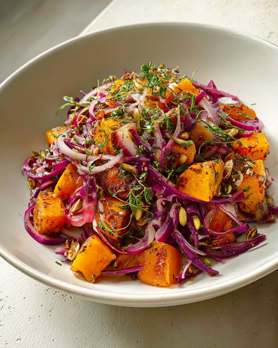 Crispy Lentil and Pumpkin Salad