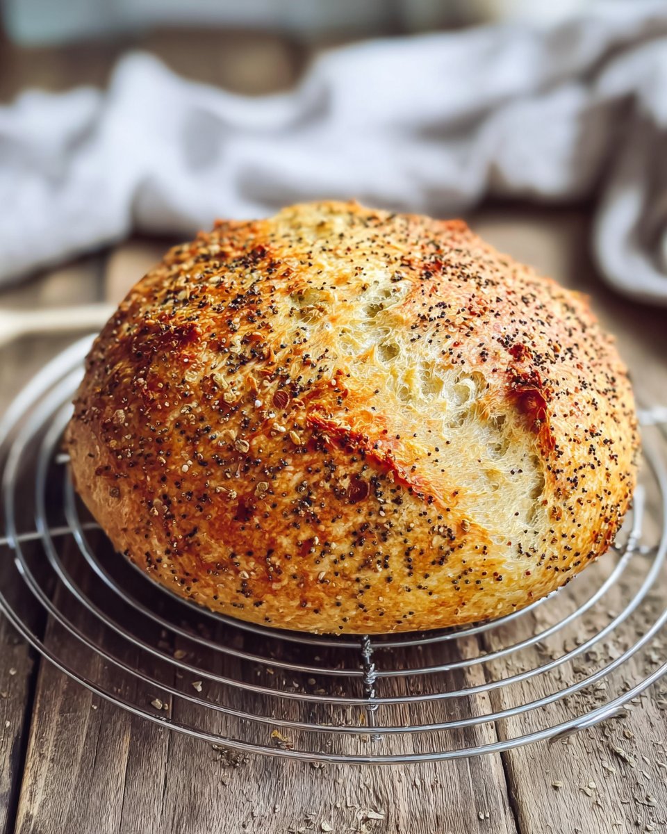 Everything Bagel No-Knead Bread