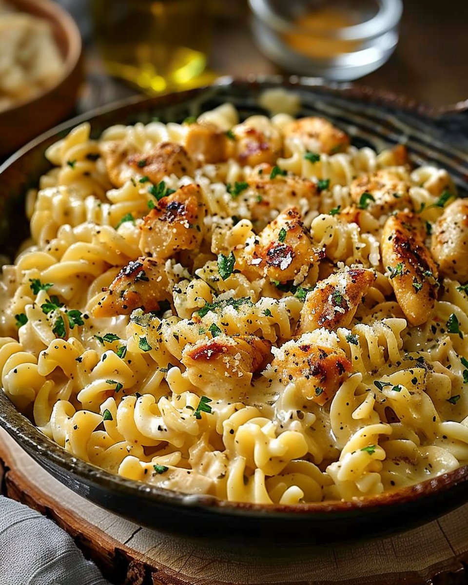 One Pot Garlic Parmesan Chicken Pasta 3 One Pot Garlic Parmesan Chicken Pasta