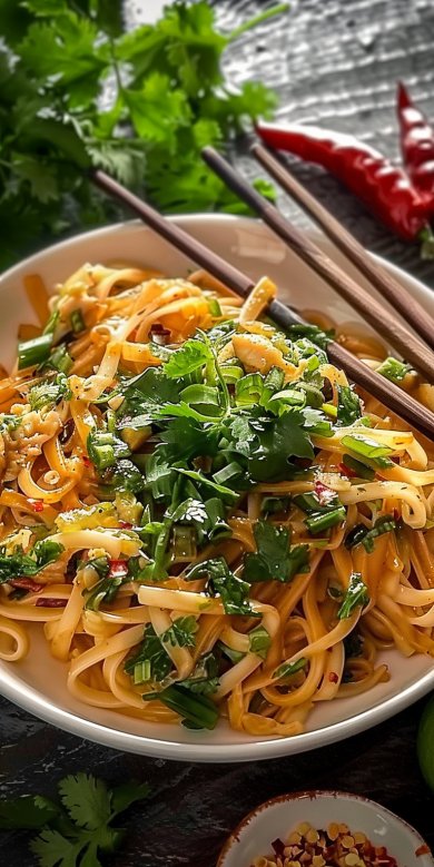 Nouilles coriandre-lime