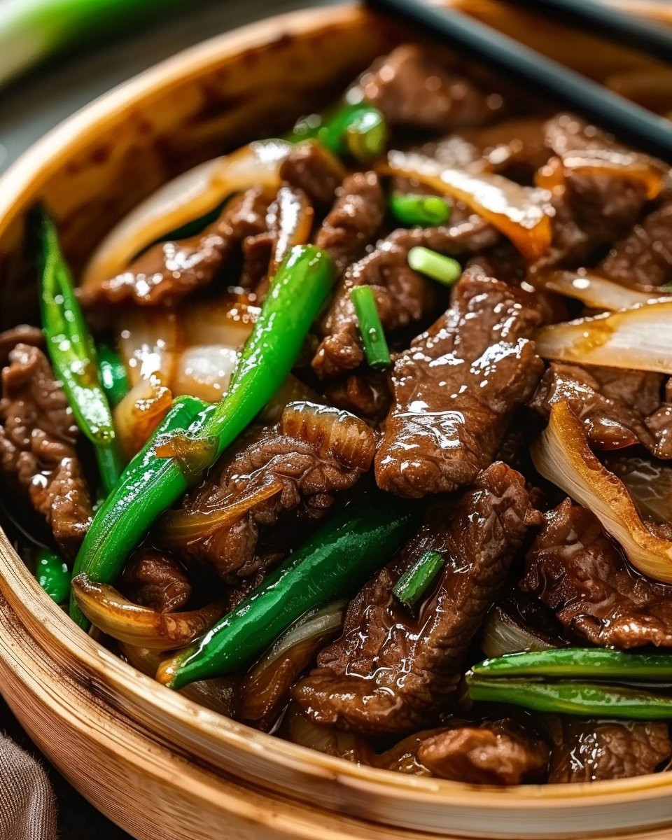 Tasty Chinese Beef Onion Stir Fry