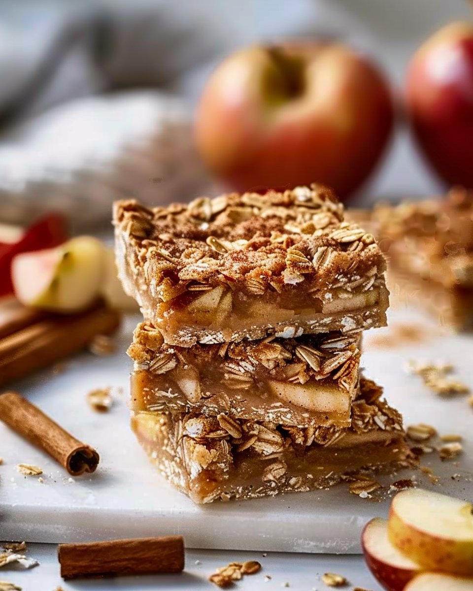 Chewy Apple Cinnamon Breakfast Bars 2 Chewy Apple Cinnamon Breakfast Bars