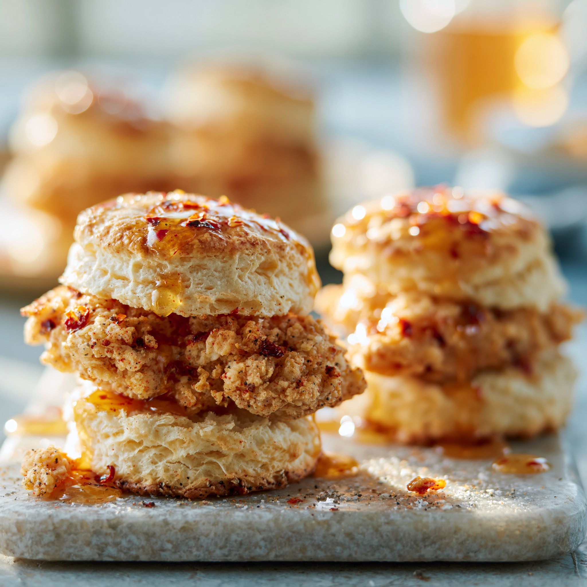 Hot Honey Chicken Biscuits