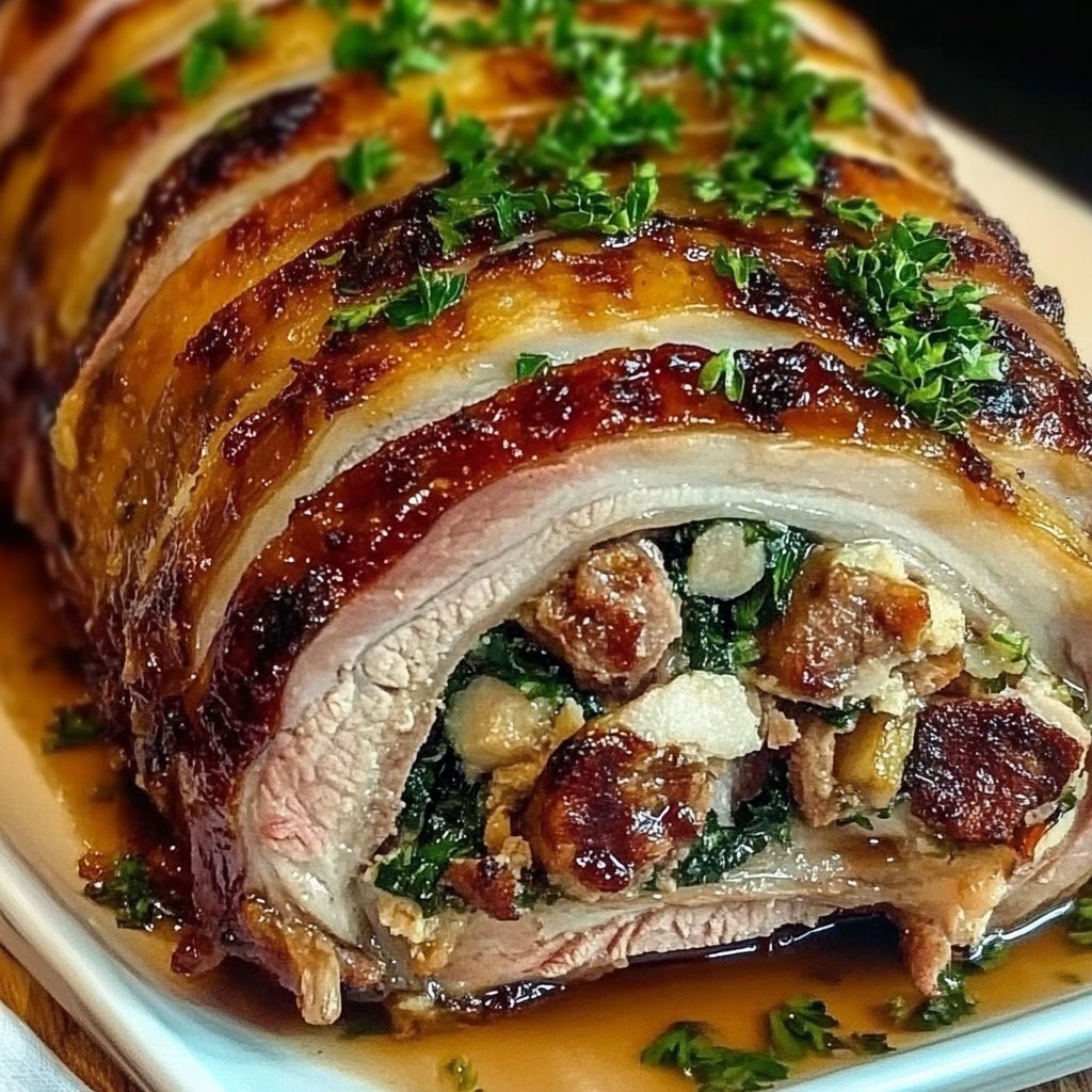 Celebrate with a Flavorful Christmas Stuffed Pork Roast Recipe