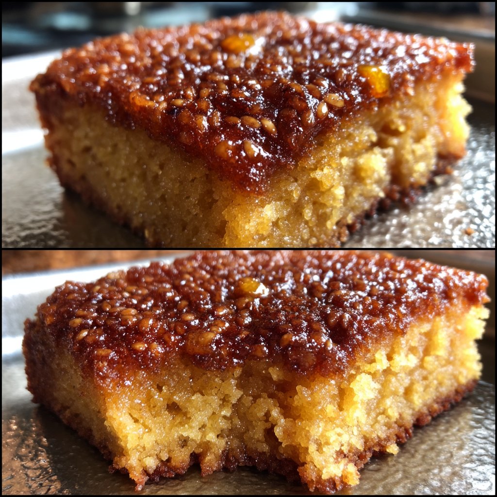 Brown Sugar Sesame Snack Cake with Orange Zest