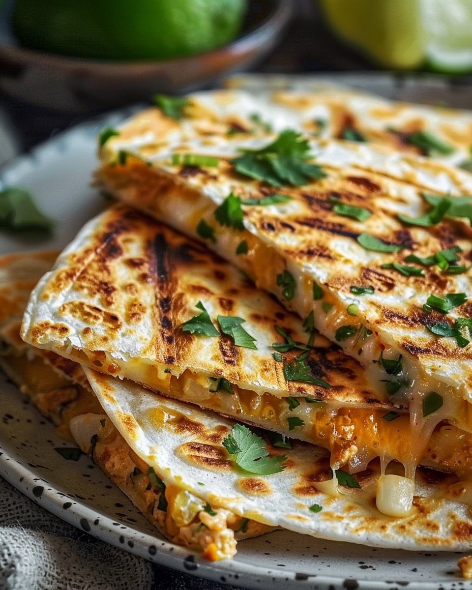 Spicy Cheesy Grilled Quesadillas