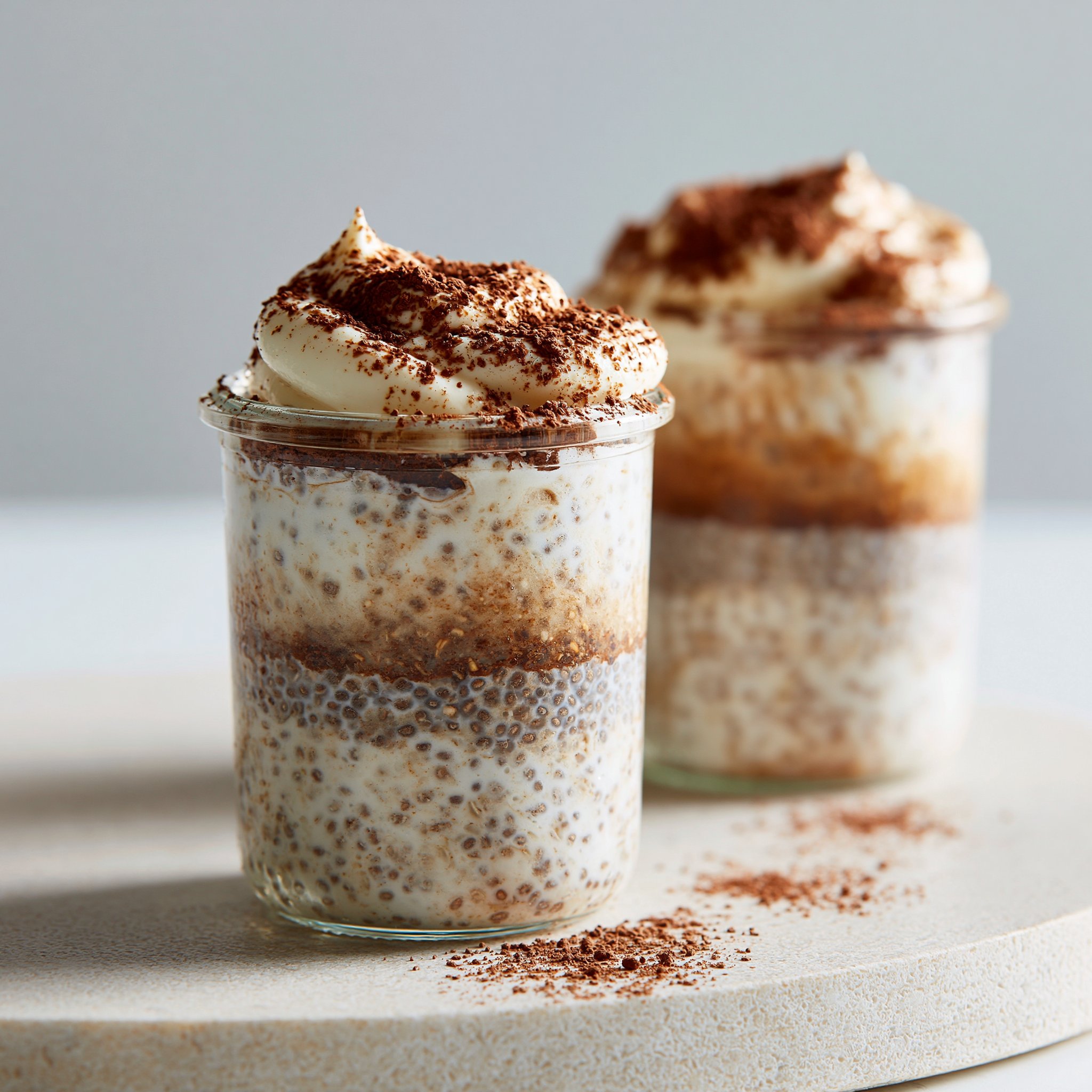 Tiramisu Chia Pudding With Greek Yogurt