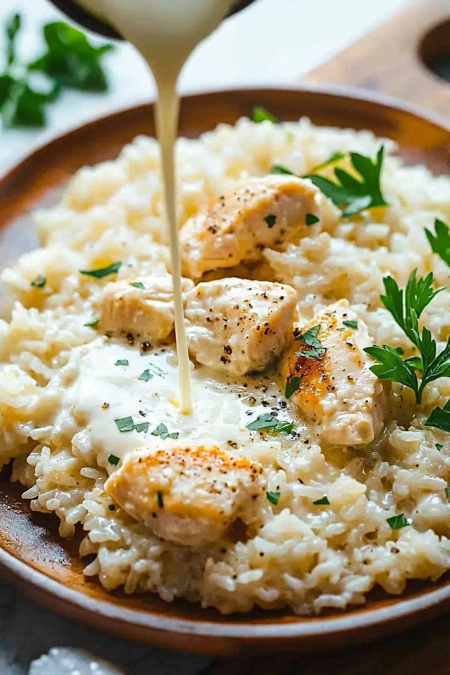 Creamy Parmesan Chicken and Rice
