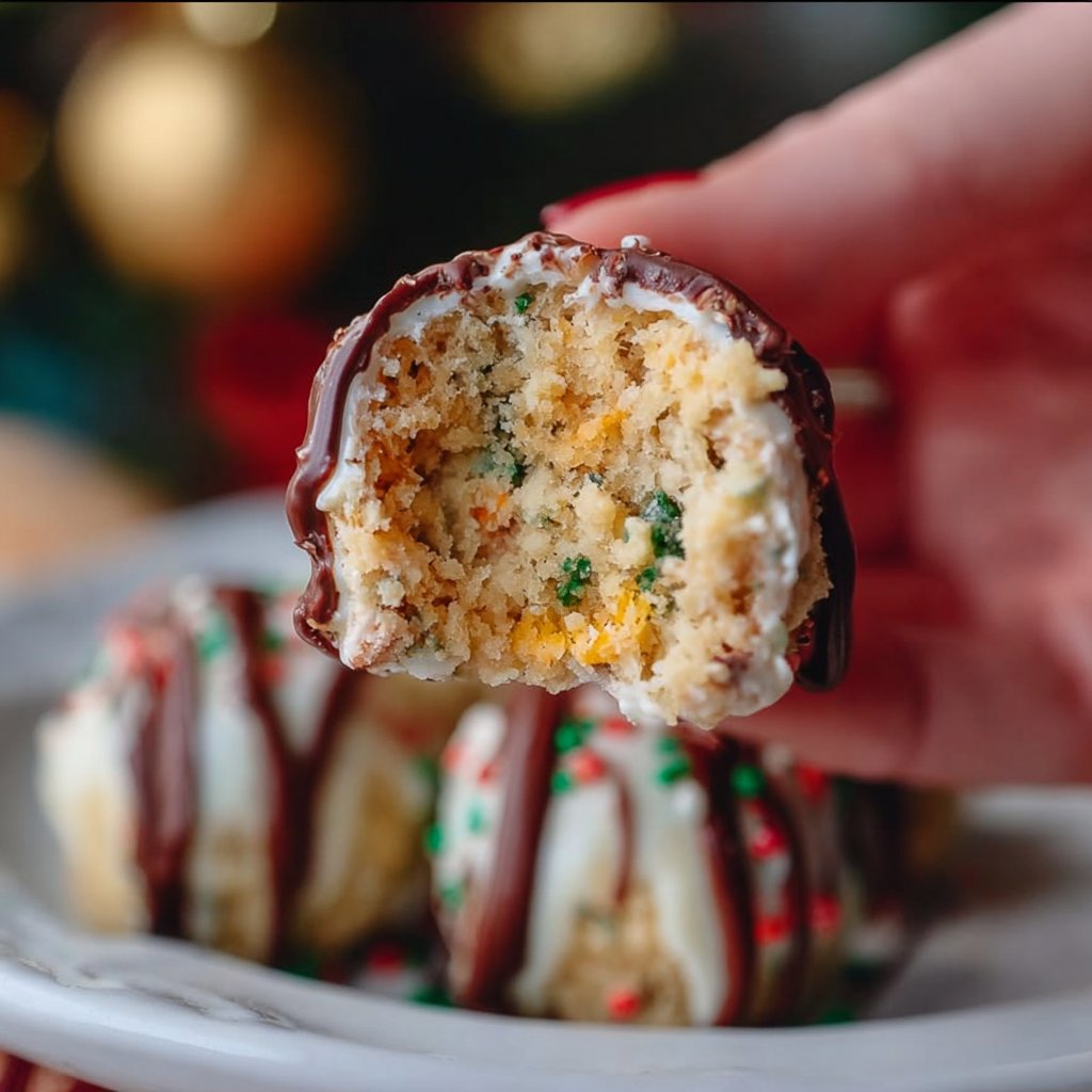 Christmas Tree Cake Truffles