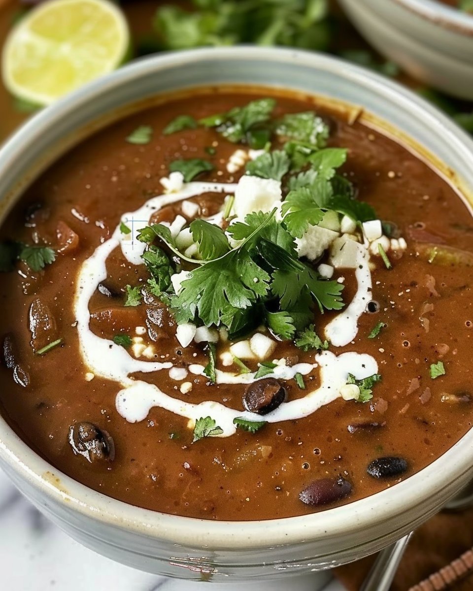 Mexican Style Black Bean Soup 1 Mexican Style Black Bean Soup