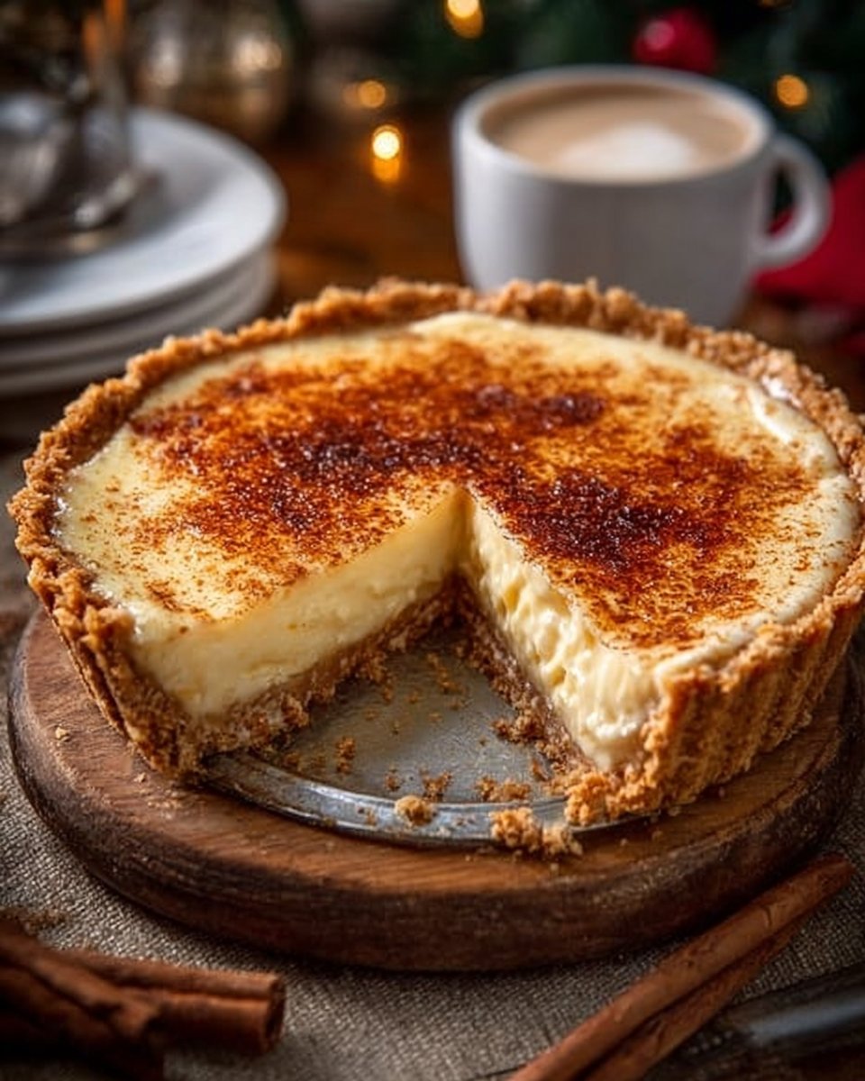 Christmas Eve Cinnamon-Vanilla Custard Pie – Creamy Holiday Dessert Magic
